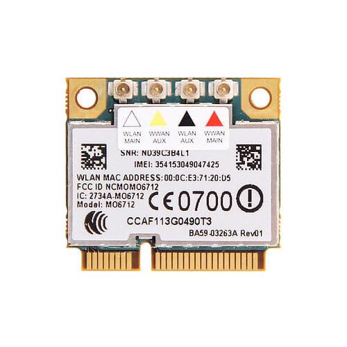 Wireless Adapter Card for Option GTM671W GTM 671W MO6712 Mini PCI-E 3G WWAN Wifi Wlan Card HSDPA GPS EDGE WCDMA UMTS GSM Module