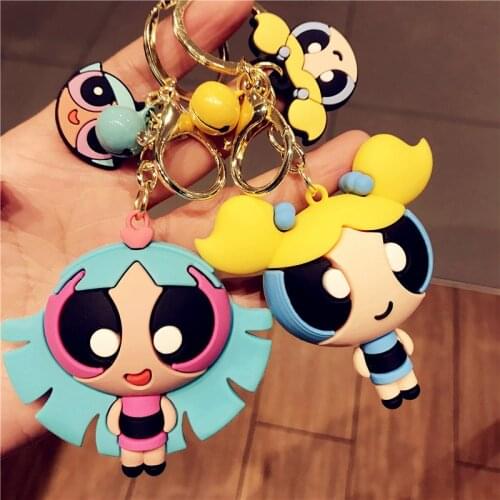 Kawaii Cartoon Little Policewoman Keychain Creative Cute Doll Female Bag Ornaments Car Key Chain Phone Lanyard Girl Gift Toy