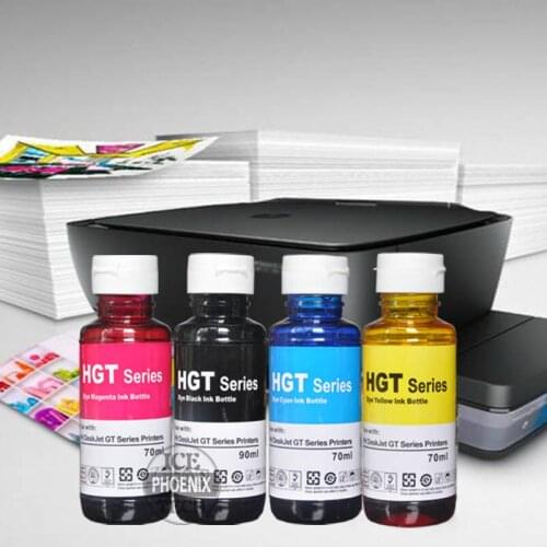 Compatible for HP GT5820 GT5810 Printer Ink , Quality GT5820 GT52 Ink refilling kit for HP GT5820 GT52 Printer