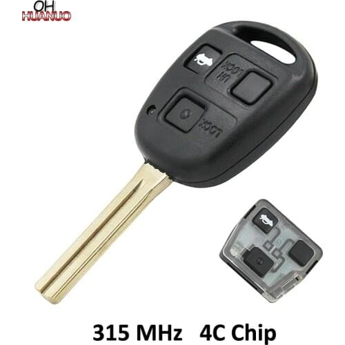 3 Buttons Remote Key Fob Smart Car Key 315MHz With 4C Chip for Lexus IS200 GS300 LS400 RX300