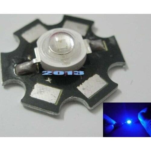 10PCS 3W High Power Blue LED Emitter 465-475nm 60lm with 20mm Star Base