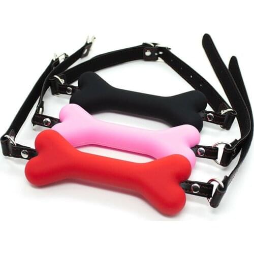 Erotic Products Silicone Dog Bone Gag Mouth Adult Games Sex Slave Bondage Cosplay Adult Toys for Couples