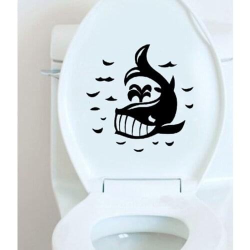 Whale Cartoon Animal Fashion Home Decor Wall Toilet Stickers Decals Vinyl 6WS0248