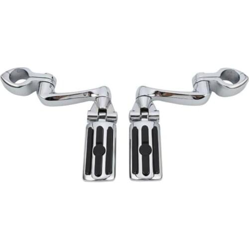 Motorcycle 1.25" 1 1/4" Highway Male Mount Foot Pegs For Harley Touring Road King Road Glide Street Glide