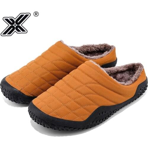 New Winter Home Men Slippers Unisex Indoor Shoes Mens Fur Slides With Plush Warm Bedroom House Slipper Shoes Male Plus Size 47