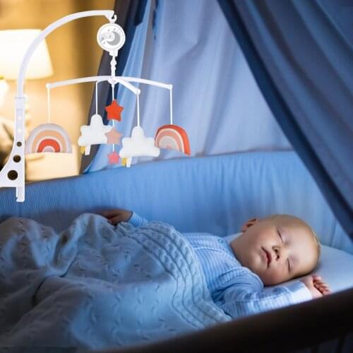 Musical Baby Rattles Crib Mobile Bed Wind Chime Rotating Wind Up Rattle Baby Crib Remote Mobiles Rattles Music Educational Toys