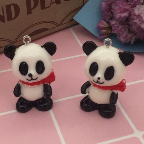 Lets start!set 10pcs,resin animal charms. 3D resin kawaii,standing panda,three-D pendant for key chain/phone decoration,DIY