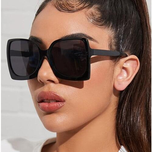 HKNA 2021 Oversized Square Sunglasses Women Retro Sun Glasses for Women/Men Luxury Eyeglasses Women Oculos De Sol Feminino uv400