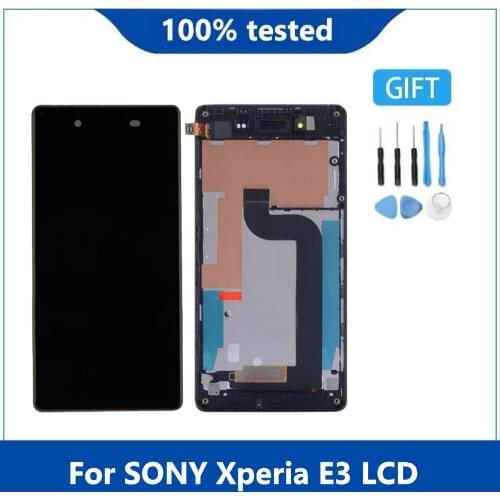Original Display 4.5" For SONY Xperia E3 LCD Display Touch Screen Digitizer Assembly Replacement For Sony E3 LCD With Frame