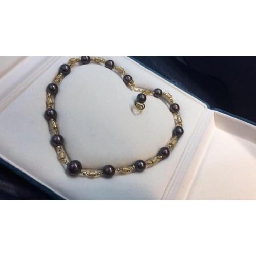 Fine Jewelry 1103 Natural Fresh Water Black Pearls 11-14mm Multi Layers Necklaces for Women Fine Pearls Necklaces
