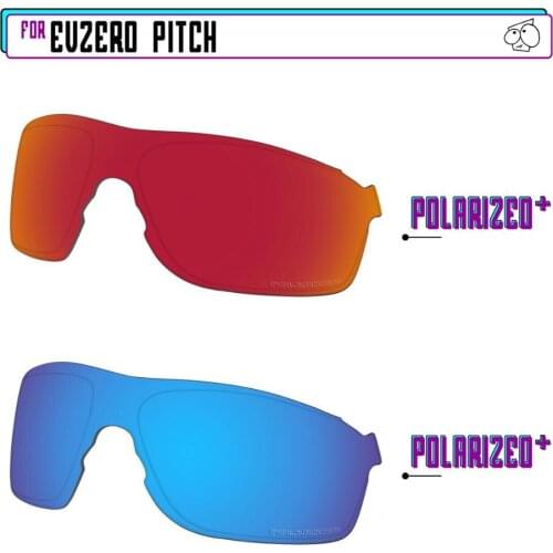 EZReplace Polarized Replacement Lenses for - Oakley EVZero Pitch Sunglasses - BlueP Plus-RedP Plus