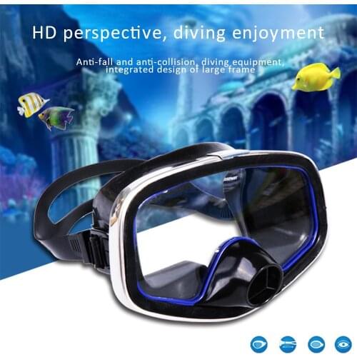 Tempered Glass Professional Scuba Diving Silicone Snorkel Anti-Fog Diving Underwater Swim Equipment Silica Gel