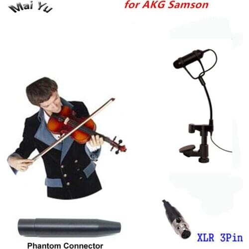 Professional Instrument Violin Microphone Mandolin Viola Mikrofone for AKG Samson Wireless System Transmitter Mini XLR 3Pin