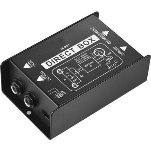 Professional DIRECT BOX Single Channel Passive DI-Box Direct Injection Box Balanced & Unbalance Signal Converter N7MC