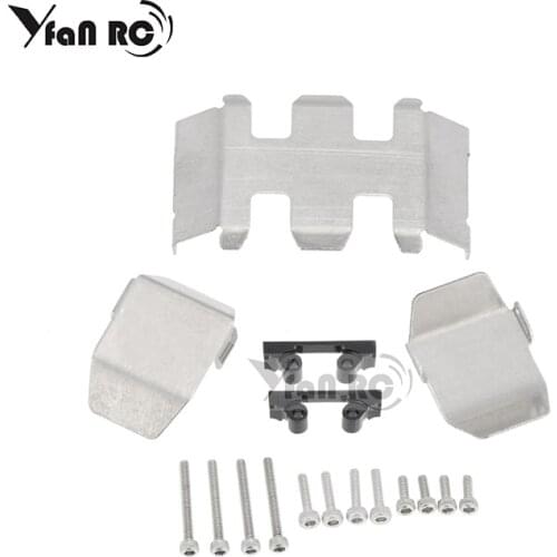 Chassis Guard Plate Protector Front Rear Axle Guards Skid Plate Set for 1/24 Axial SCX24 90081 RC Cars Accessories