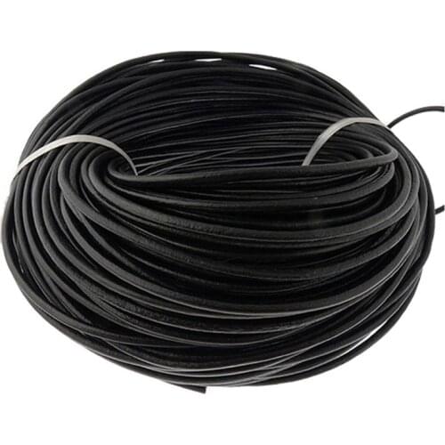 Black 10m 3mm Genuine Real Leather Round Cord/String/Thread for Jewelry Making Jewelry Necklace Pendant making/Design