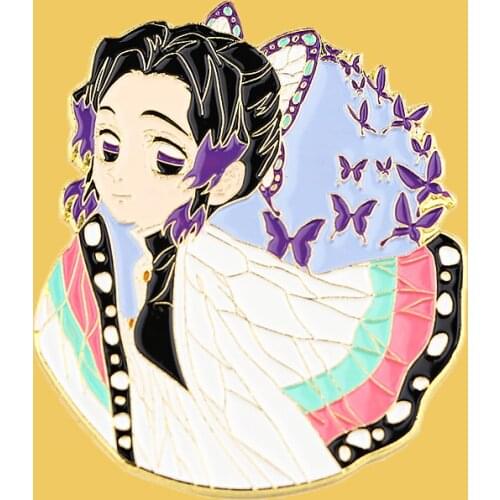 SP1372 Anime Butterfly Enamel Pin Brooches Cartoon Metal Brooch Pins Denim Hat Badge Collar Jewelry