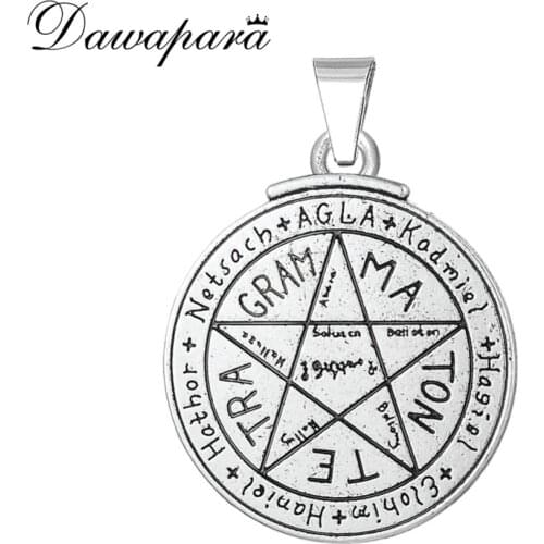 Dawapara Talisman For Tetragrammaton Key Of Solomon Pentacle Charms For Bracelets Making DIY Jewelry Charms For Jewelry Making