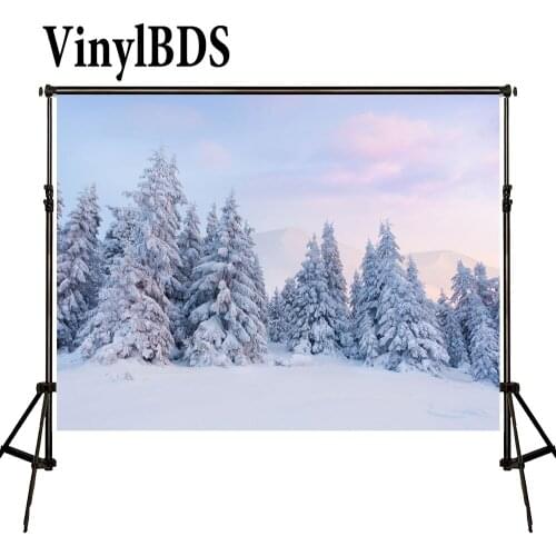 VinylBDS Photography Background Winter Backdrop Ice Snow World Scenery Fotografia Forest Snow Land Background For Photo Studio