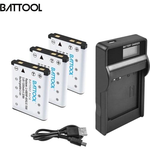 Battool NP-45,NP-45A NP-45S NP45,NP45A LI40B Battery+LCD Charger for Fujifilm FinePix Z30,Z10fd,Z250fd,Z110,Z700EXR,J10 L10