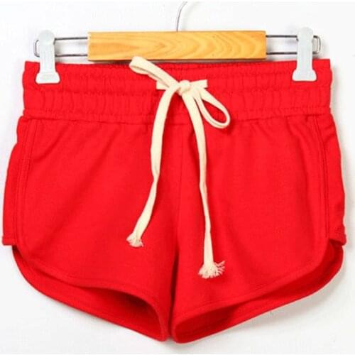 Women Short for Workout Sport Running Shorts Feminino Breathable Shorts Women Drawstring Cotton Elastic Waist Womens shorts