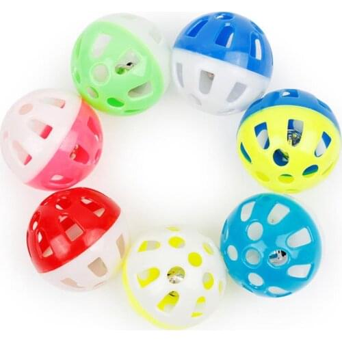 1Pc Cat Hollow Bell Ball Parrot Toy Bird Hollow Bell Ball For Parakeet Cockatiel Chew Fun Cage Random Colors Pet Toy