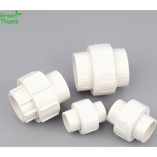 1pc Inner Dia 20/25/32/40 mm White PVC Easy Install Detachable Quick Connector Pipe Fitting Water Supply For Garden Micro Drip