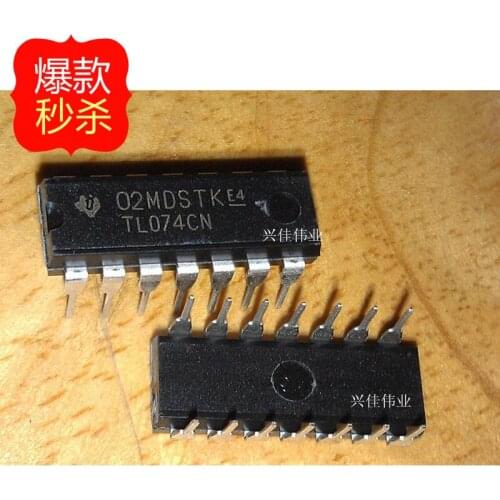 10PCS The new TL074 TL074CN DIP14 Quad Operational Amplifier JFET