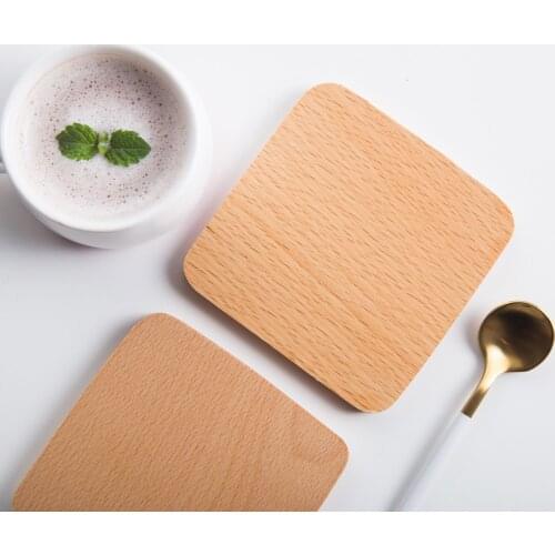 2 pcs/lot free shipping 10cm Zakka creative Nordic simple square water glass cup mat heat insulation pad small tray tableware