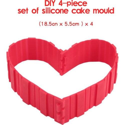 4pcs Silicone Cake Baking Mold Nonstick Silicone Cake DIY Mould Design Your Cakes Any Shape Kitchen Baking Pastry Tools