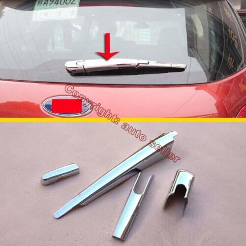ABS Chrome Rear Window Wiper Arm Blade Cover Trim Overlay Nozzle Molding Garnish For Ford Everest 2016 2017