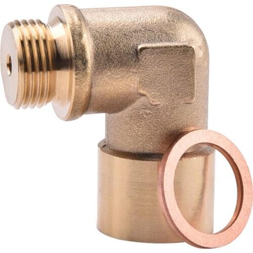 M18 x 1.5 Adapter Exhaust 90 Degree Lambda O2 Oxygen Sensor Spacer Extender Automobiles Parts Accessories