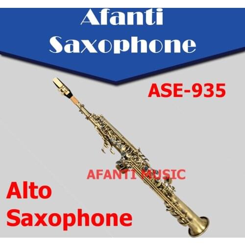 Afanti Music Bb tone / Brass body / Bronze Soprano Saxophone (ASE-935)