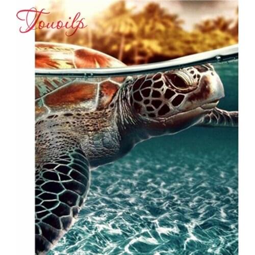 TPOUOILP 5d Diy Zeldzame Schildpad diamond painting square&round diamond cross stitch set diamond embroidery