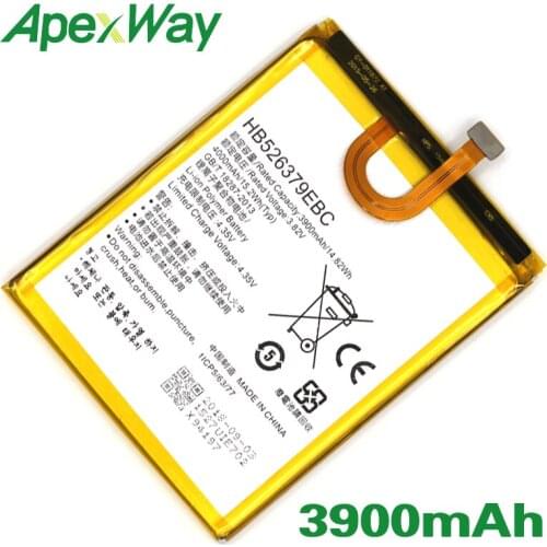 ApexWay 2PCS/lot HB526379EBC 3900mAh Replacement Phone battery for HuaWei Y6 Pro Enjoy 5 HONOR 4c pro TIT-L01 TIT-TL00 -CL00 TI