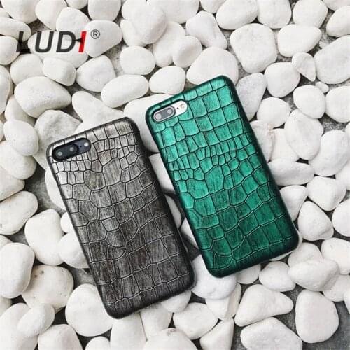LUDI Green & Grey Sequins Crocodile Skin Case for iPhone X/8/7/8plus/xs/xr max Hard PU Case for iPhone6s plus 6 6s 7plus 6Splus