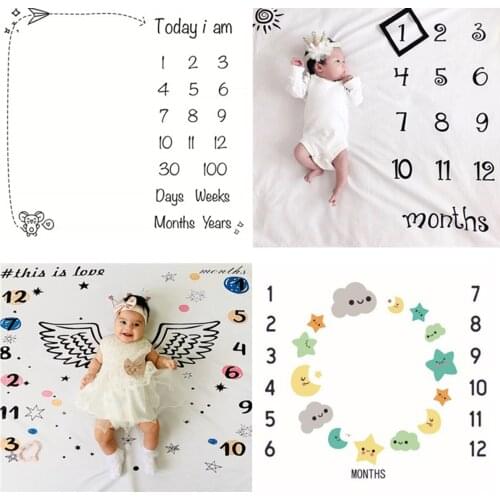 Baby Milestone Indoor Photography Background Prop Monthly Cloth Growth Photo