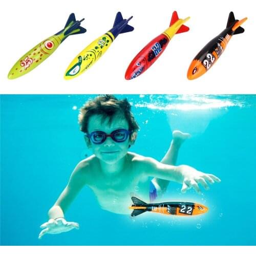 Child Swimming Pool Toy Diving Practise Tin Fish Toy Set 4pcs