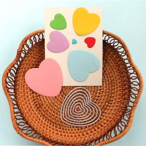 DUOFEN METAL CUTTING DIES rounded thick hearts tags stencil DIY Scrapbook Paper Album 2021 new