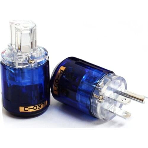 HIFI C-037 P-037 Oyaide US Power Plug Rhodium Plated IEC Audio Connector Female-Male MATIHUR audio Transparent