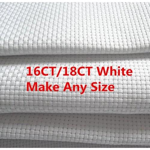 Wholesale Price Aida Cloth Fabric Cross Stitch Canvas 16CT OR 18CT 100X100cm Or Make Any Size