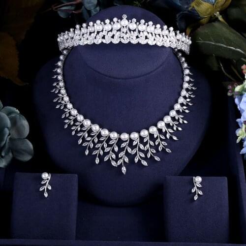 Jankelly Nigeria 4pcs Bridal Zirconia Jewelry Sets For Women Party, Luxury Dubai Nigeria CZ Crystal Wedding Jewelry Sets