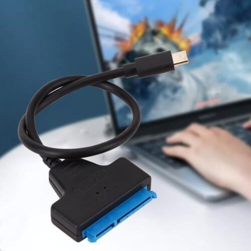 Converter Cable Plug Play PVC USB 3.1 Type-C to SATA III Hard Drive Adapter Cable for Computers Adapter UP Support External