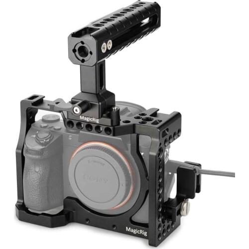 MAGICRIG Camera Cage with NATO Handle + HDMI-Compatible Cable Clamp for Sony A7RIII /A7III /A7SII /A7RII /A7II /A7M3 Camera