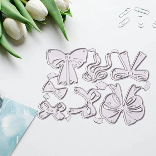 Metal cutting die cut bow alinacraft bowknot heart border scrapbooking paper craft handmade card punch art knife cutter cut die