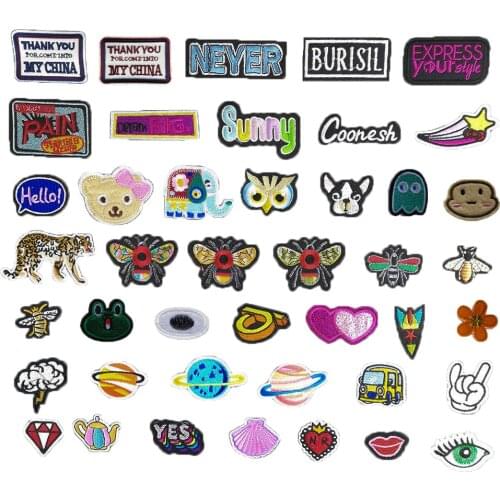 Planet animal micro-chapter can be sewn and hot childrens jeans jacket embroidery DIY clothing accessories 1PCS for sale