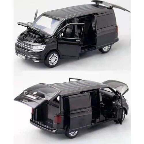 High simulation business model 1 / 32 Volkswagen multivan t6mpv alloy car acousto optic pull back van set toy car