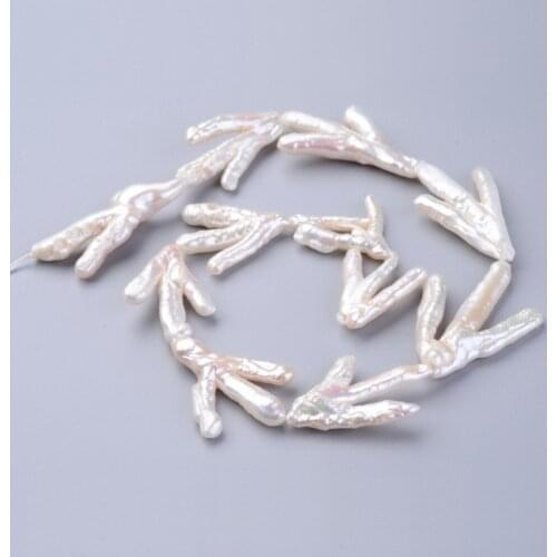 Natural Baroque Keshi Pearl Beads Strands Rectangle Chicken Toe Beads for Jewelry Making DIY Bracelet Necklace Supplies