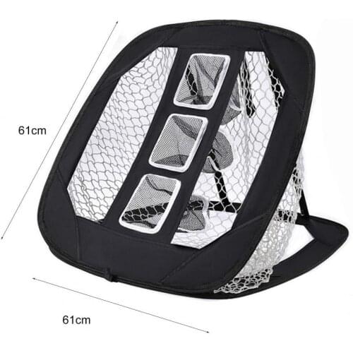 Nylon Foldable Golf Practice Net Golf Pop UP Indoor Outdoor Chipping Pitching Cages Mats Practice Easy Net Golf Training Aids