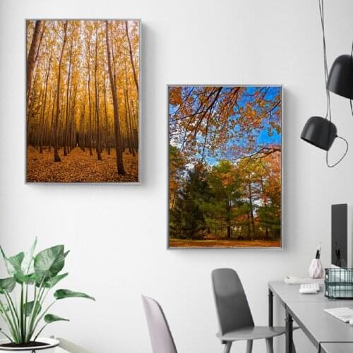 Canvas Printings Landscape Modern Nordic Nature Trees Plants Autumn For The Living Room Bedroom Decoration